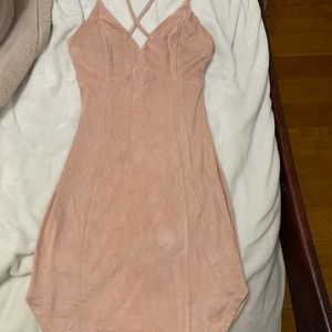 Suade pink mini dress